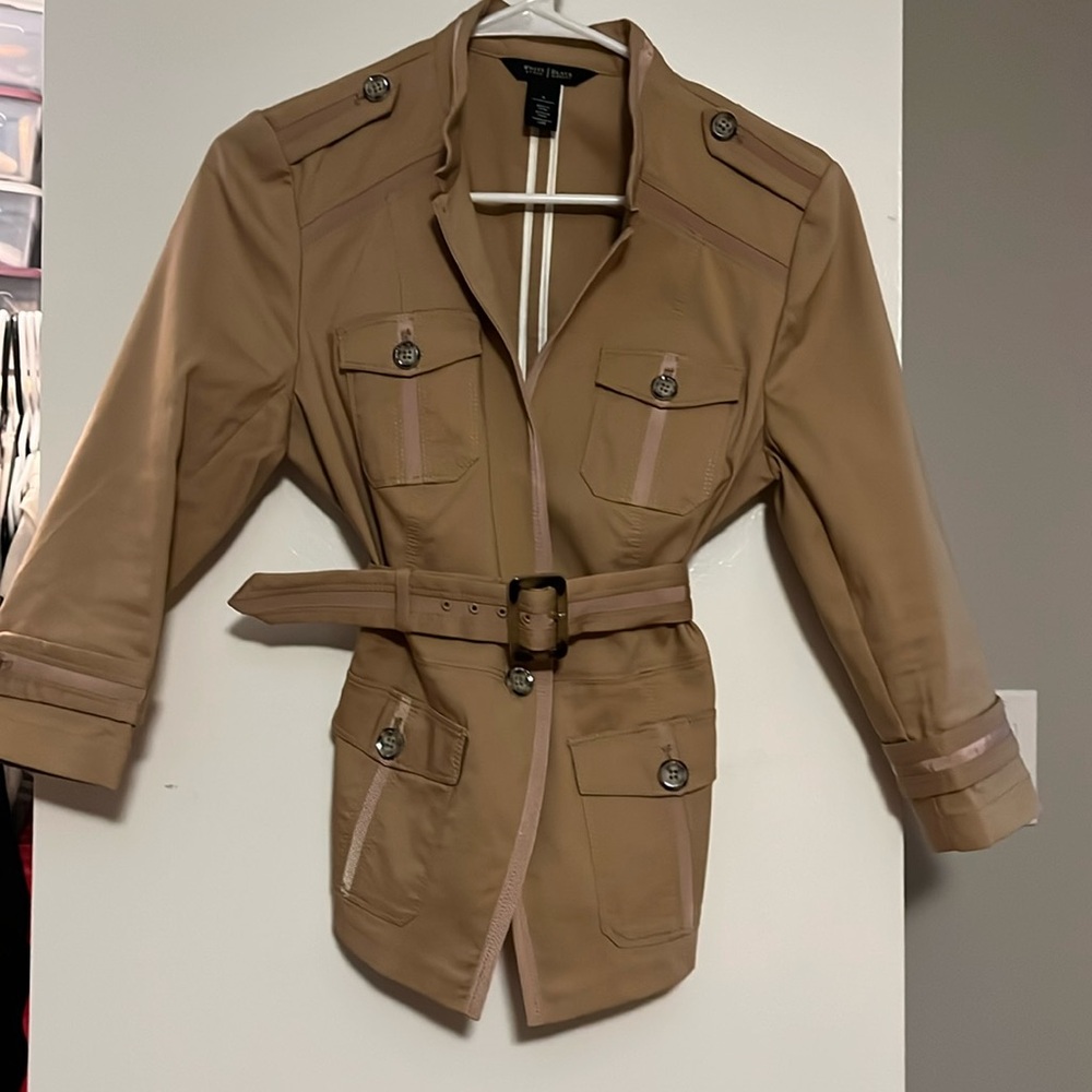 White House | Black Market cropped jacket , Kaki